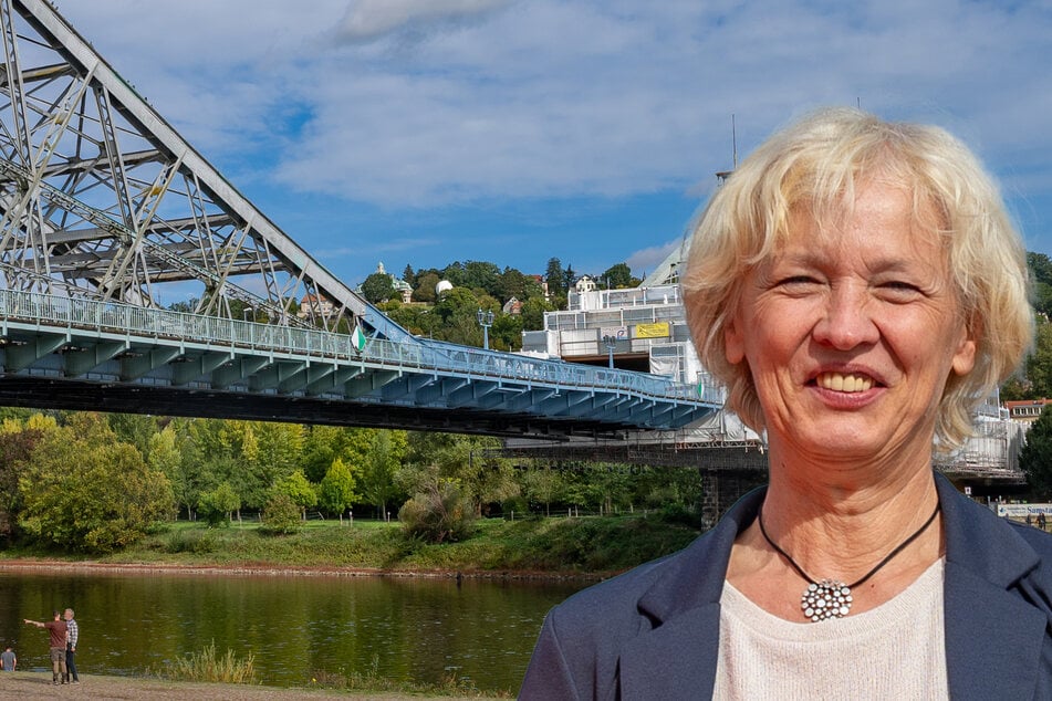 Neuer Anstrich für Elbbrücke: Ein Wunder-Teil ist wieder blau