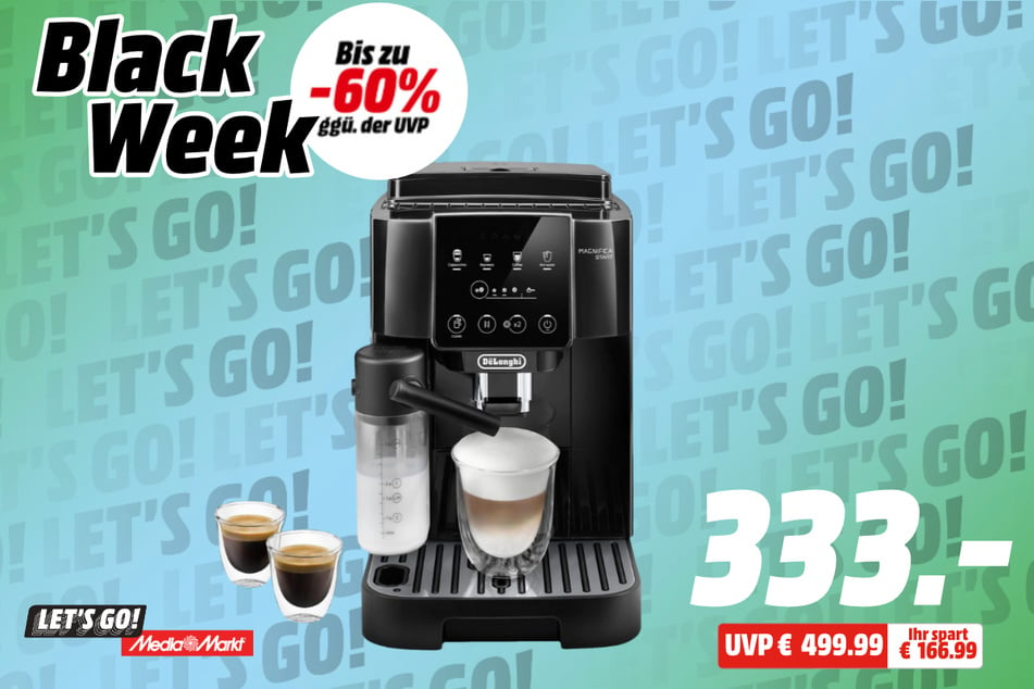 DeLonghi-Kaffeevollautomat für 333 statt 499,99 Euro.