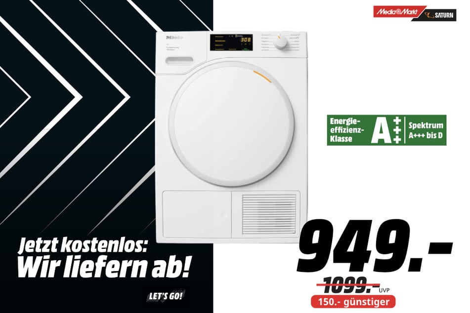 Miele-Trockner für 949 statt 1.099 Euro.