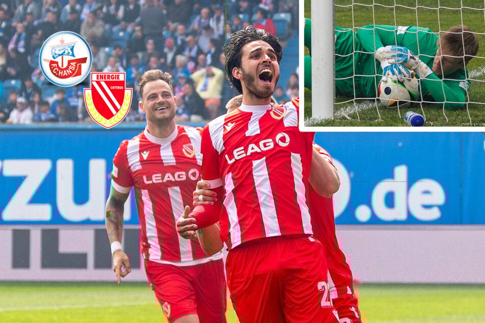 Fußball völlig verrückt! Energie Cottbus feiert in Rostock und diskutiert über Phantom-Tor