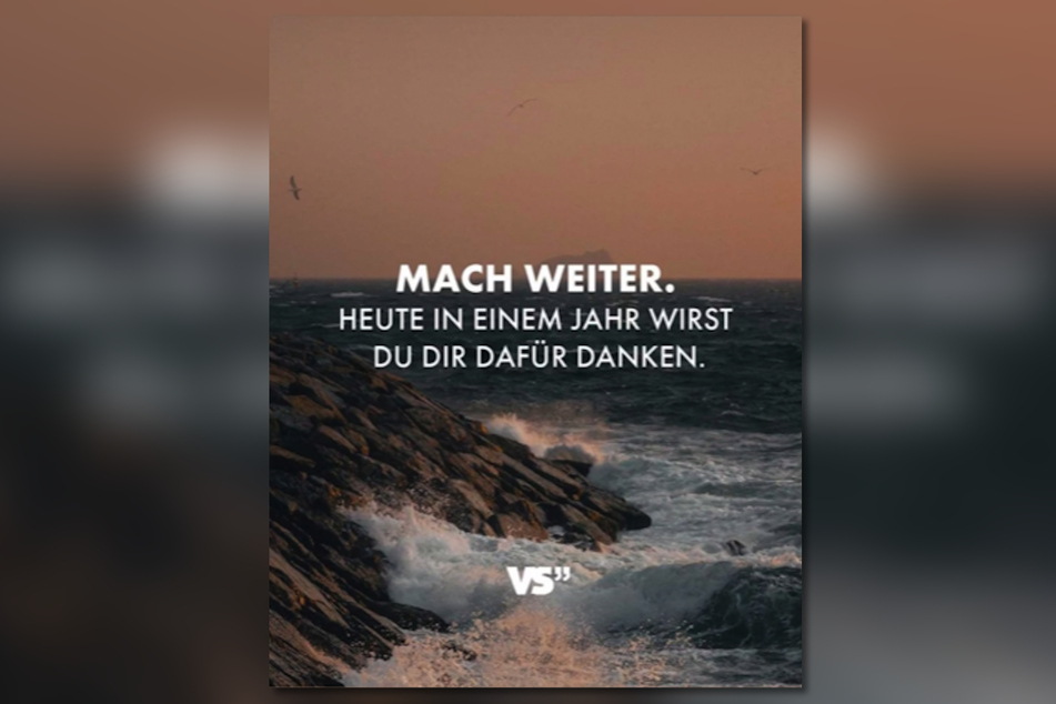 Nicht aufgeben scheint die Devise zu sein: Möchte sich der ehemalige Bachelor mit diesem Zitat motivieren?