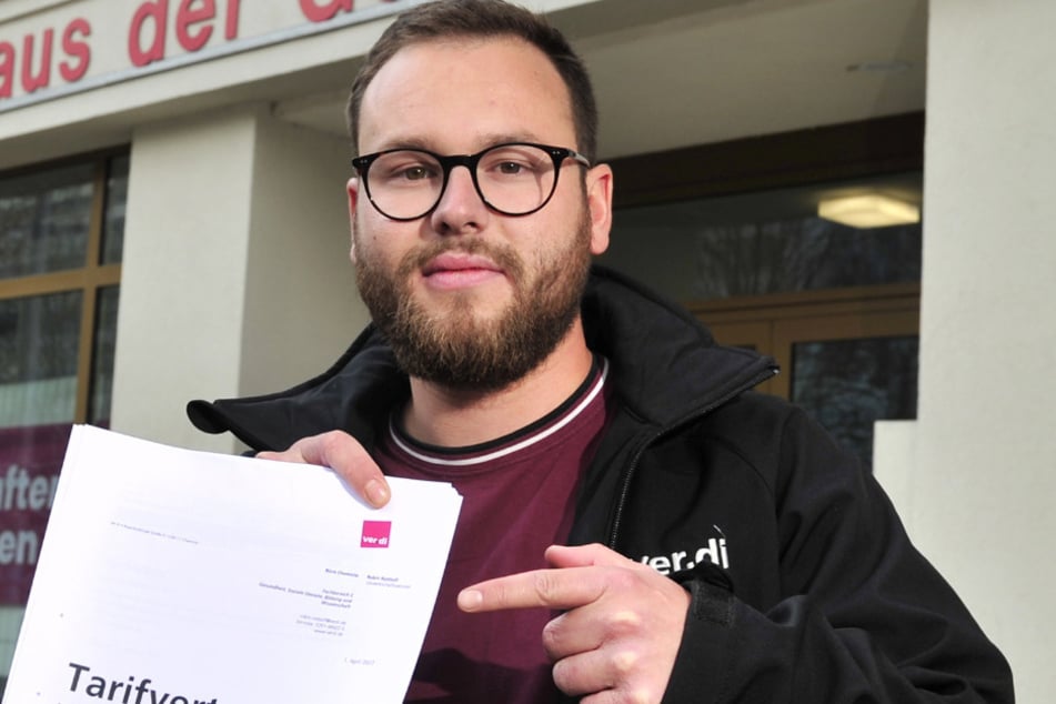 Gewerkschaftssekretär Robin Rottloff (27) kämpft für eine bessere Bezahlung für das Klinikpersonal.