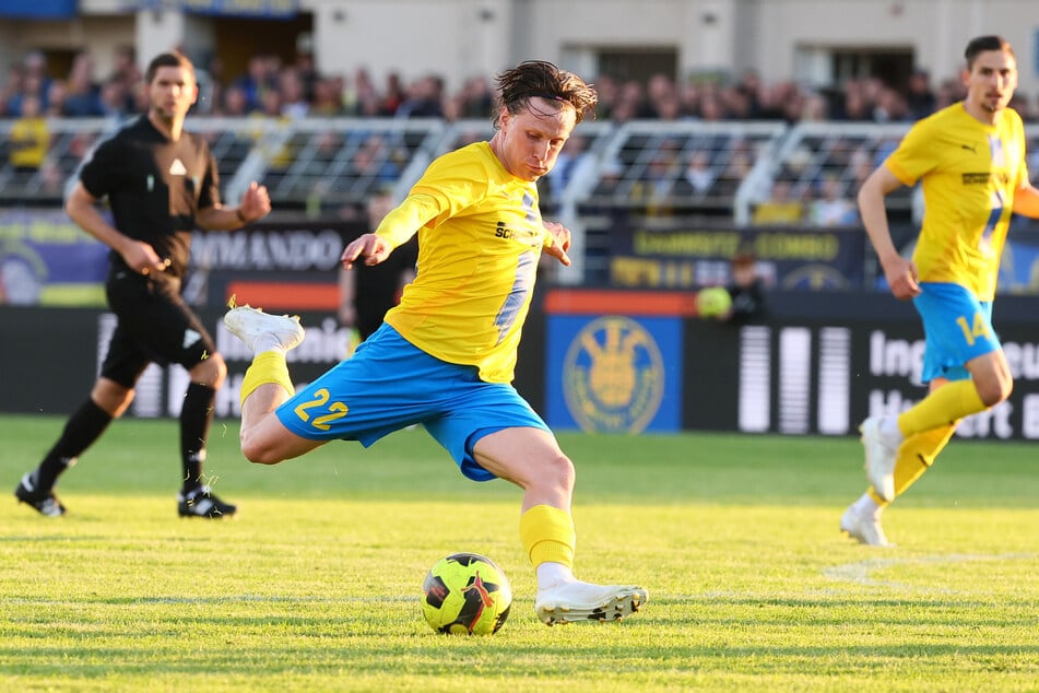 Dorian Cevis (24) wird gegen Jena womöglich in der Startelf stehen. Gelingt ihm ein Treffer?