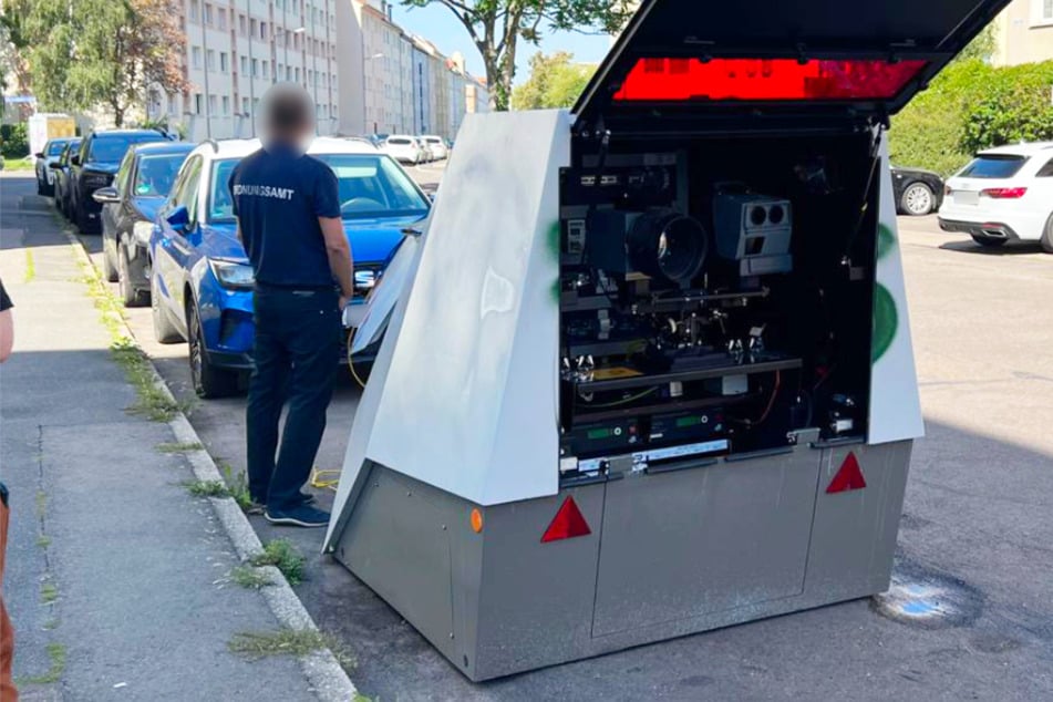 Leipzig: Beim Aufbau erwischt: Leipzigs Superblitzer hat einen neuen Platz
