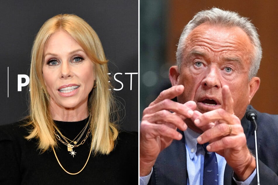 In a recent interview, Robert F. Kennedy Jr.'s wife Cheryl Hines (l.) revealed that he offered to fake a separation while he was running for president.