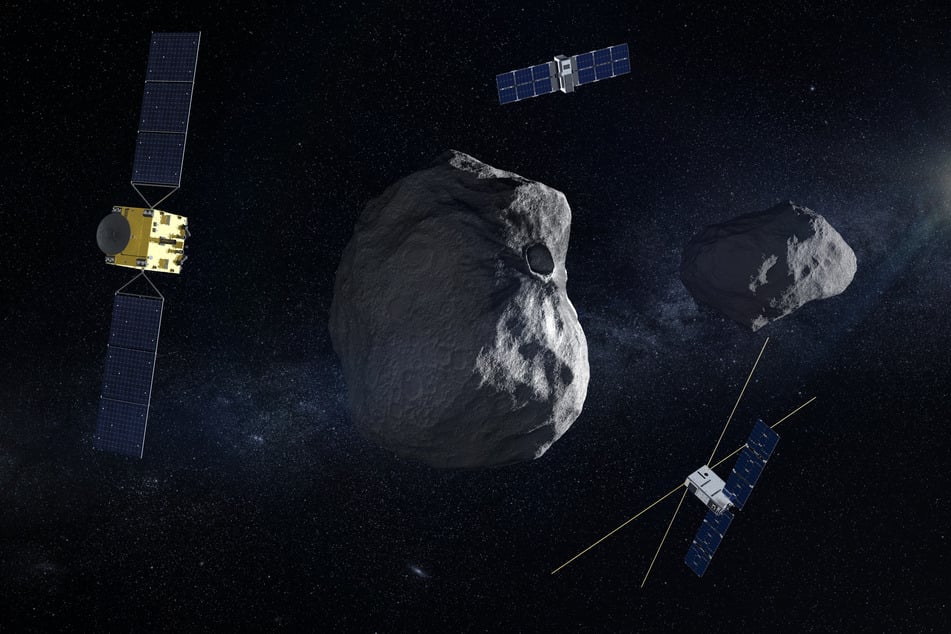 Mit der Mission "Hera" soll erfasst werden, was der Einschlag der Sonde "Dart" der US-Raumfahrtagentur Nasa auf Dimorphos, dem kleineren Teil eines Doppel-Asteroiden, angerichtet hat.