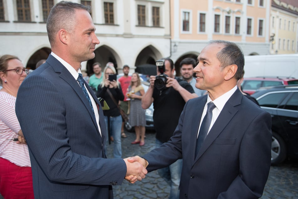 Bereits 2019 traten Sebastian Wippel (AfD, l.) und Octavian Ursu (CDU) gegeneinander an. (Archivbild)