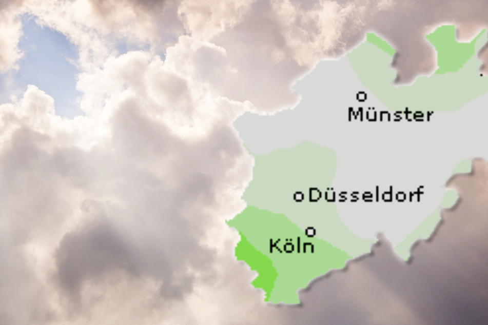 Insbesondere in der Mitte von NRW ziehen im Tagesverlauf mehr Wolken auf als im Süden und Norden.