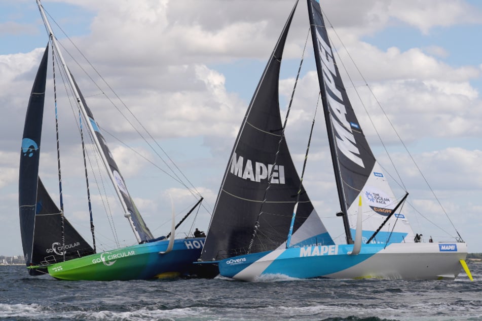 Beim Ocean Race Europe sind ein Schweizer Boot (l.) und ein italienisches Boot am Sonntag kurz nach dem Start zusammengestoßen.