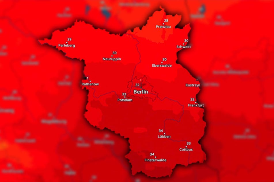Im Süden von Brandenburg wird es am Dienstag besonders heiß.