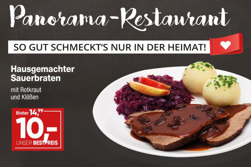 Sichert Euch das leckere Angebot vom hausgemachten Sauerbraten, solange es gilt!