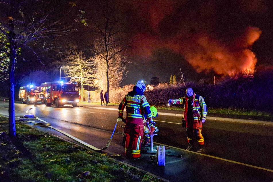 Die Feuerwehr begann zwar sofort mit der Brandbekämpfung, konnte aber nicht verhindern, dass die Laube komplett abbrannte.