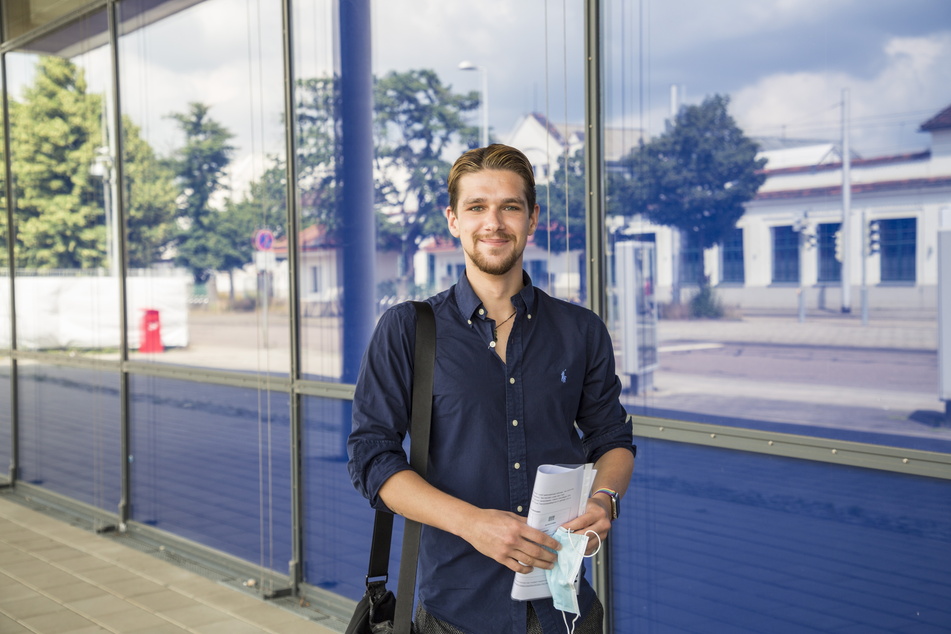 Möchte vorbildlich sein: Student Danny (24) holte sich Samstag seine Erstimpfung in der Messe ab und will auch zur zweiten am 17. Juli kommen.