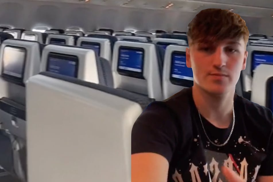 Mann schockiert, als er Flugzeug betritt und keine anderen Passagiere sieht