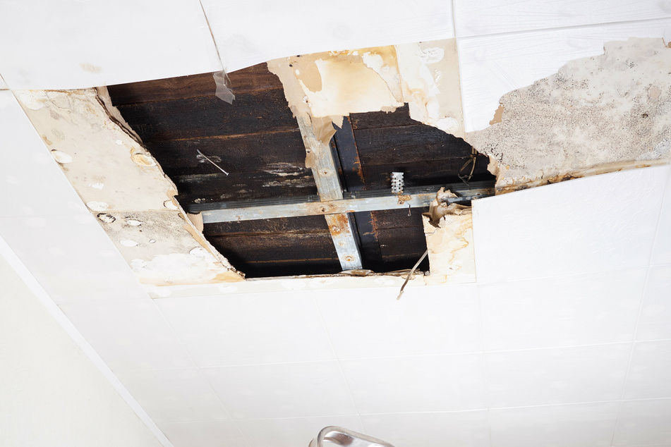 While the homeowner was removing portions of an old ceiling when a small wooden box suddenly fell out (stock image).