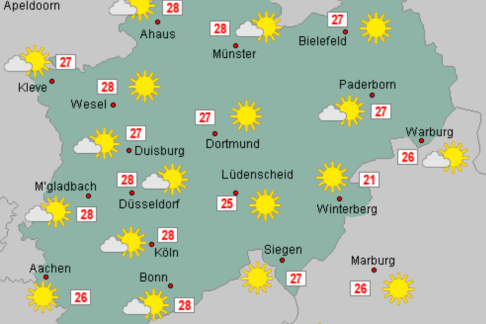 Sommer, Sonne, Sonnenschein! Die Menschen in NRW erwartet ein heiterer Start in die neue Woche.