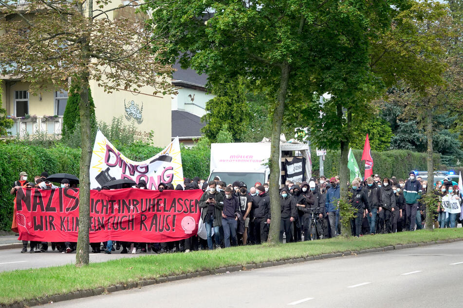 Mehrere Hundert Demonstranten zogen im Mai durch Chemnitz.