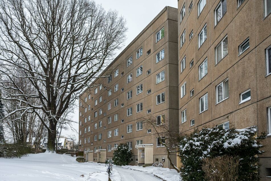 In diesem Plattenbau in der Chemnitztalstraße wurde ein Mieter (34) getötet. Angeblich durch Schläge auf den Kopf.