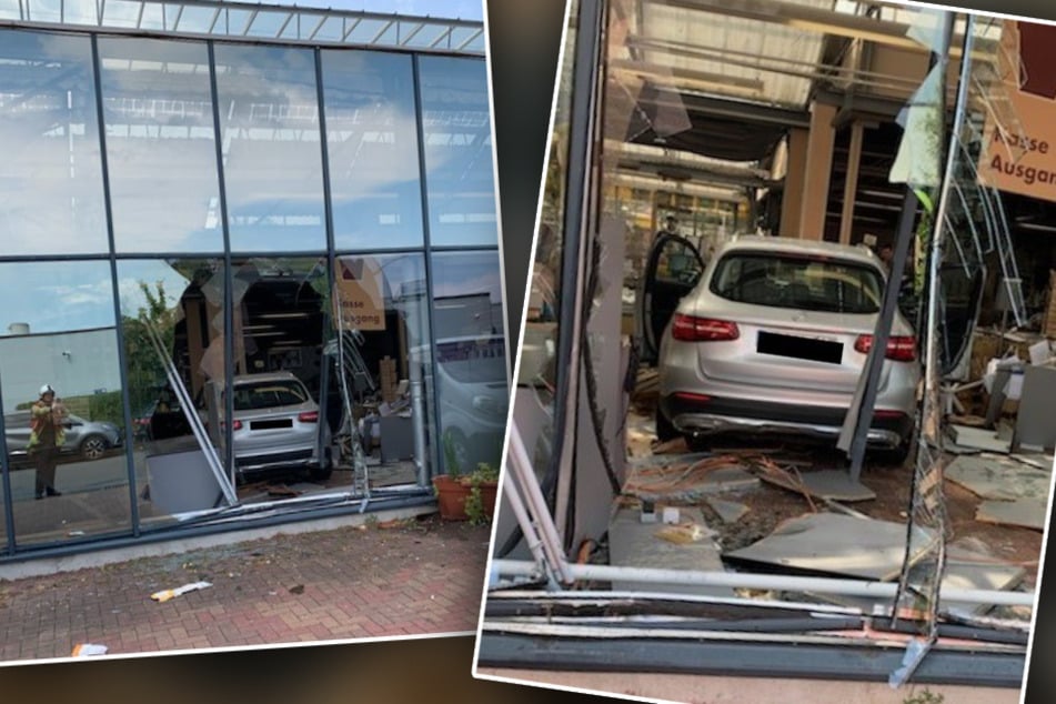 Am Montag ist ein Benz-Fahrer in Ratingen durch die Schaufensterscheibe eines Geschäfts gekracht.