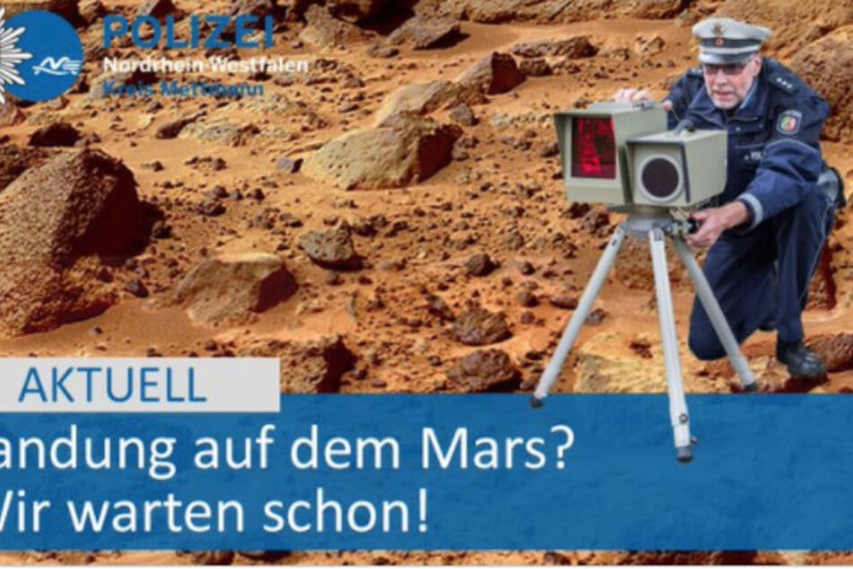 Lacher im Netz: Deutsche Polizei will NASA-Mission auf dem Mars kontrollieren!