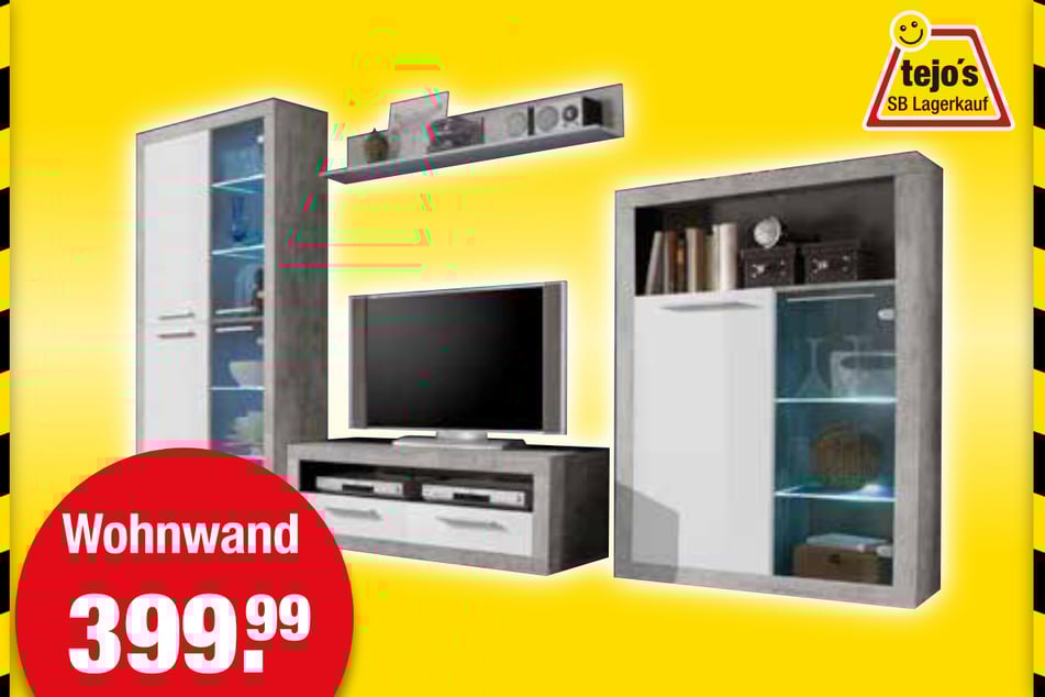 Wohnwand für 399,99 Euro.