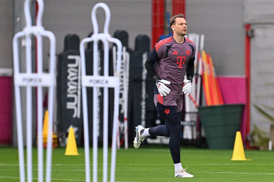 Manuel Neuer (40) beim Abschlusstraining der Bayern.