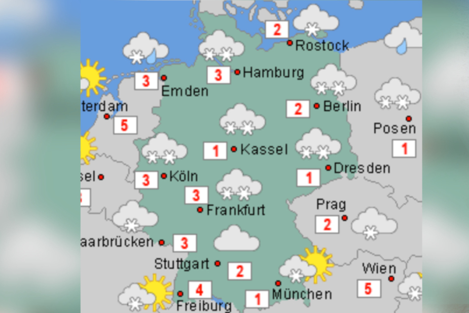 In den nächsten Tagen bleibt es kühl und es kann immer mal wieder schneien.