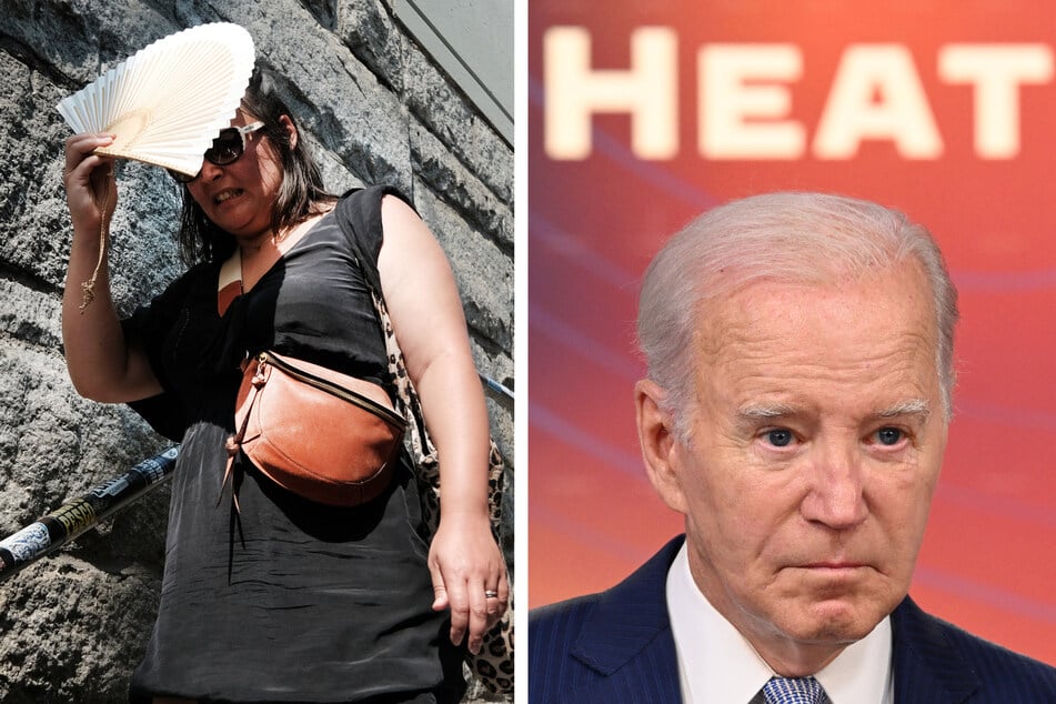 President Joe Biden (r.) spoke on extreme heat conditions on Thursday along with UN Secretary-General and climate experts, as people around the world grapple with soaring temperatures.