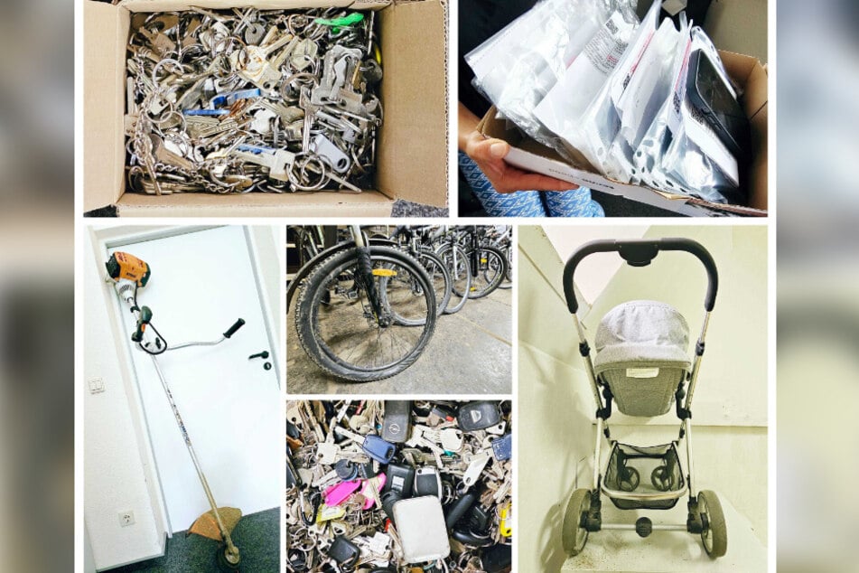 Von Schlüssel bis Kinderwagen: Unter den Fundstücken gibt es fast nichts, was es nicht gibt.