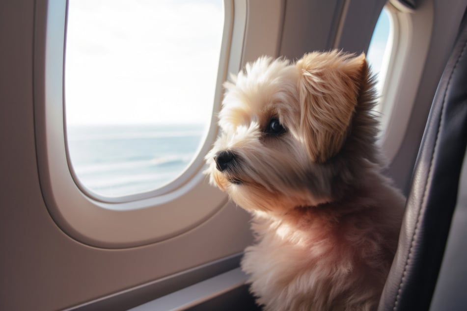 Dogs can go on planes, but preparations need to be made in advance.