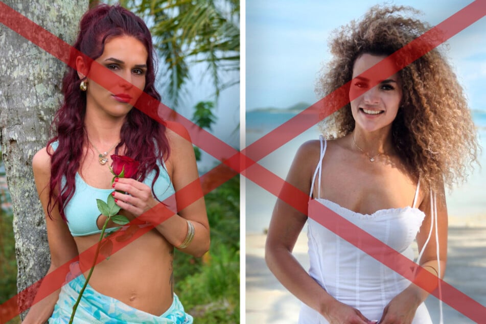 Sie müssen die große Liebe in der Realität suchen: Janine Christin (30, l.) und Vivi (34) bekommen keine Rose und müssen das Paradies verlassen.