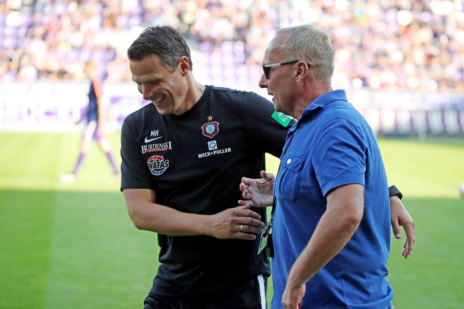 FCE-Boss Helge Leonhardt (62, r.) setzt bei der Suche nach einem neuen Cheftrainer auf eine interne Lösung - und die soll Marc Hensel (35) heißen.