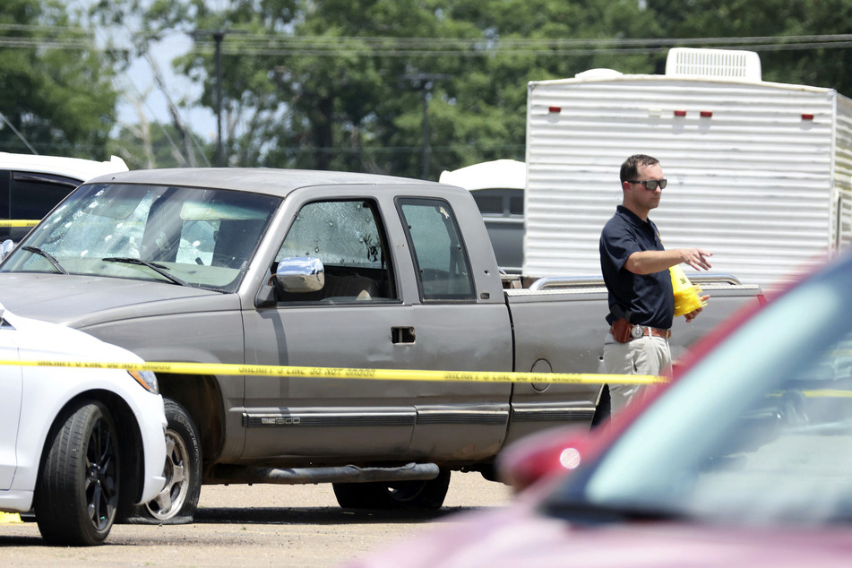 This car was also shot at several times.