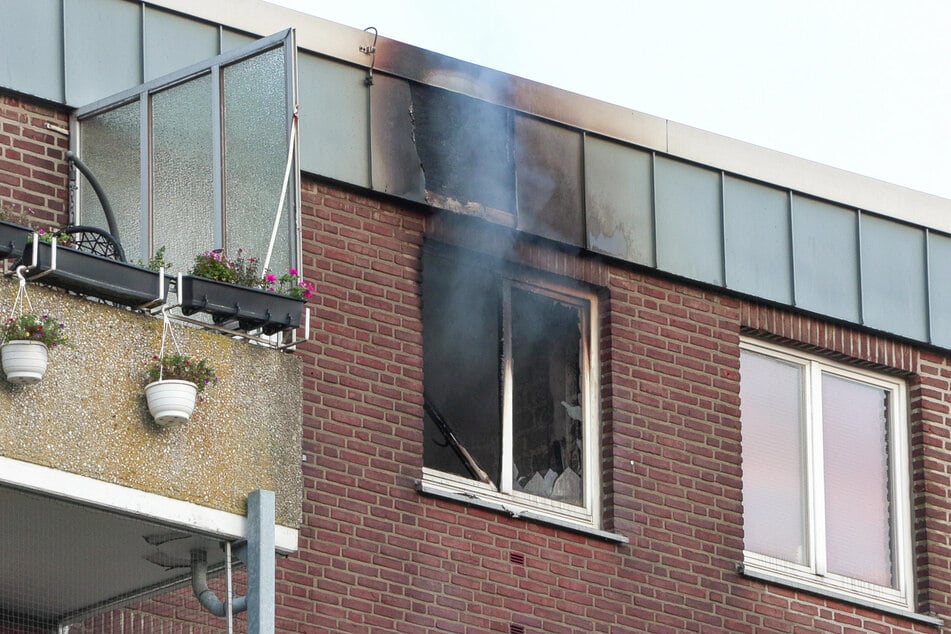 Die betroffene Etage im sechsten Stock ist nach dem Feuer unbewohnbar.