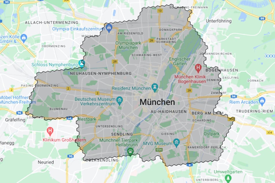 Liefergebiet München.