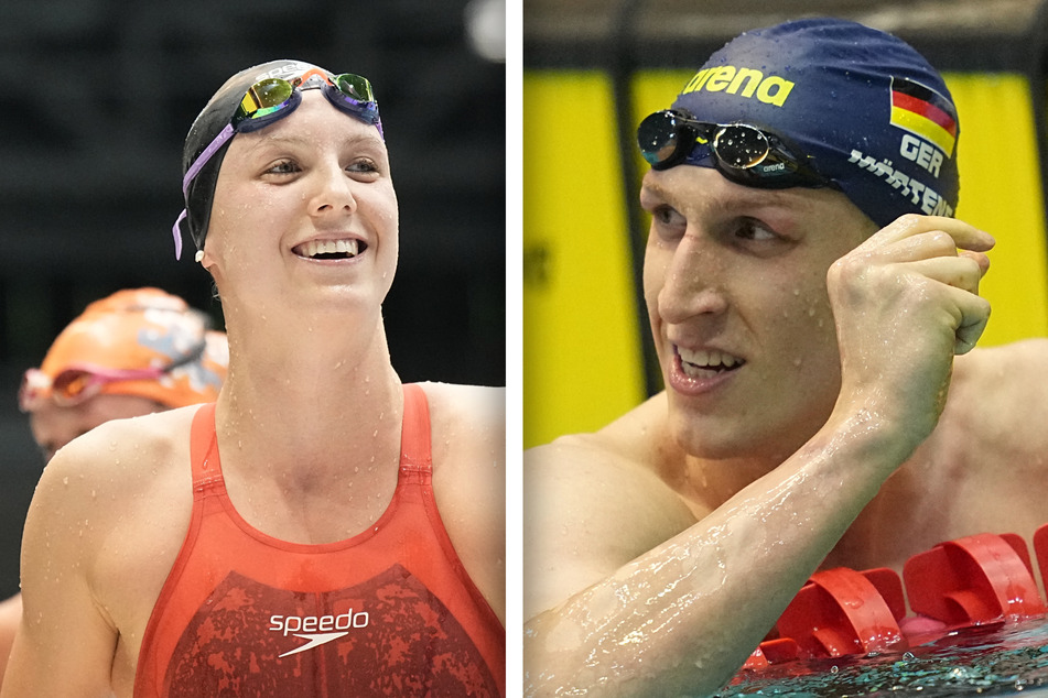 Ex-Schwimmsport-Traumpaar Isabel Gose (22) und Lukas Märtens (22) wurden von Sachsen-Anhalt zu Olympia verabschiedet.