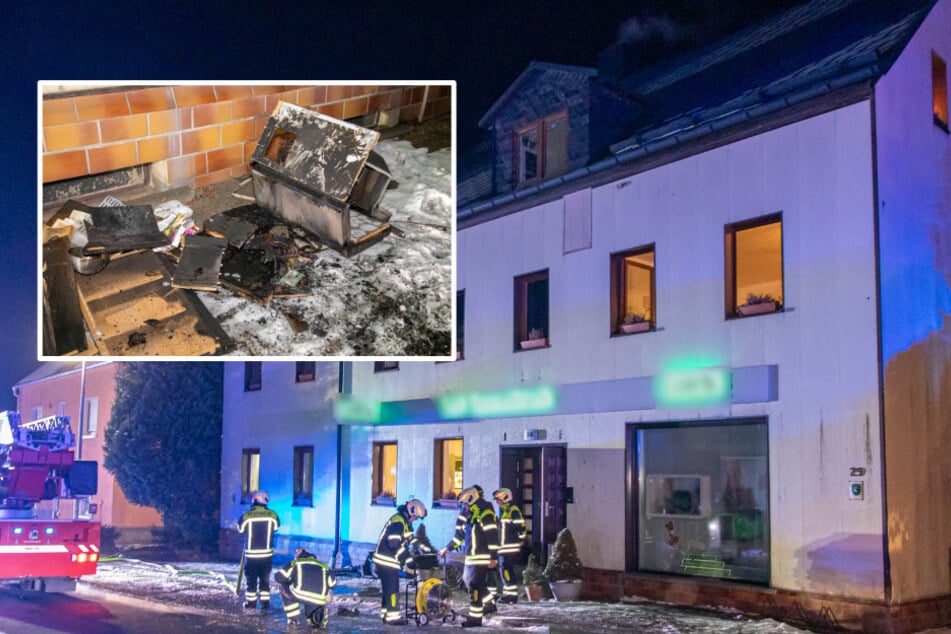Wohnungsbrand im Erzgebirge: Sieben Personen im Krankenhaus
