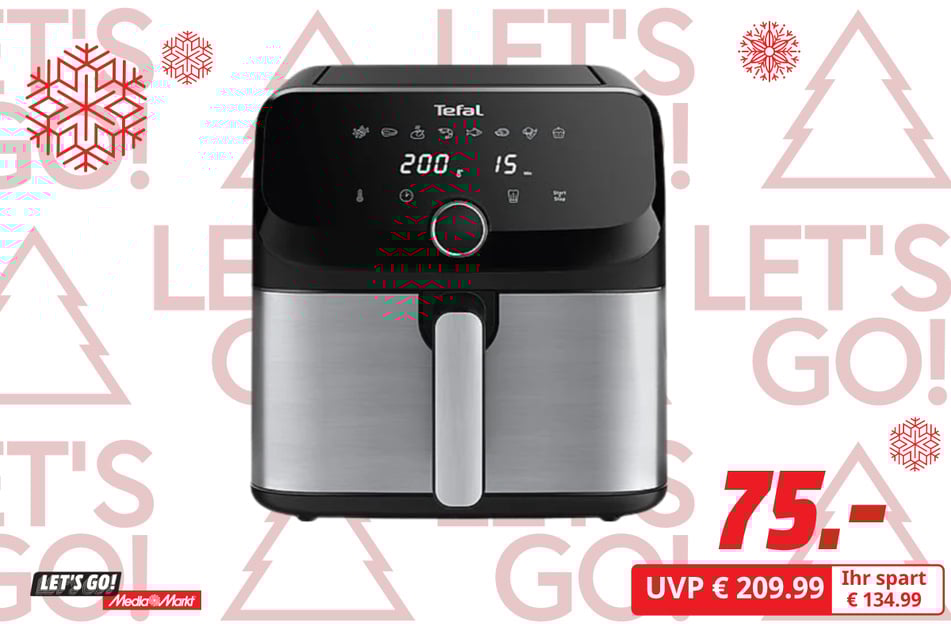 Tefal-Heißluftfritteuse EY855D Easy Fry Mega für 75 statt 209,99 Euro.