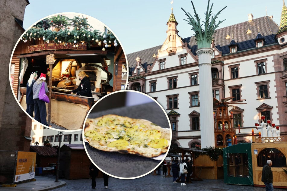 Bei der Historischen Flammkuchen Bäckerei bekommt Ihr veganen Flammkuchen mit Rahm auf Haferbasis.