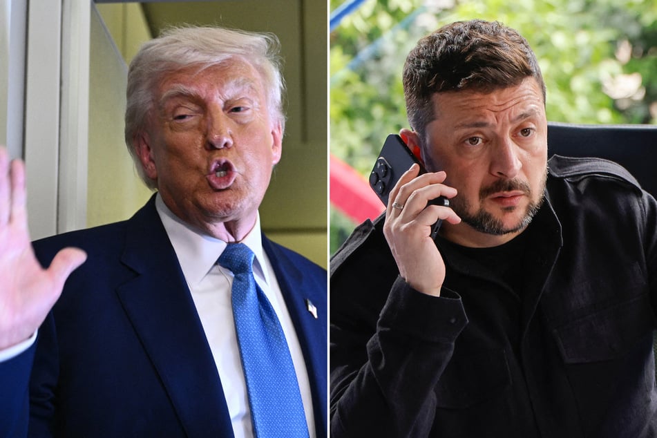 Ukraine's Volodymyr Zelensky (r.) held a phone call with US President Donald Trump Friday after talks between Moscow and Kyiv concluded in Istanbul.