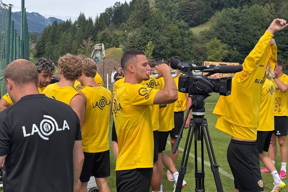 Beim Training im Vollsprint brauchte es natürlich auch Erfrischungen.