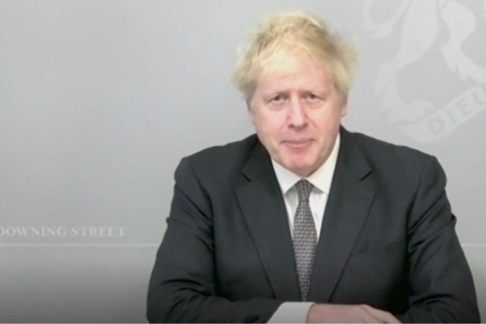 Boris Johnson spricht in einer Videokonferenz in der 10 Downing Street während der Prime Minister's Question.
