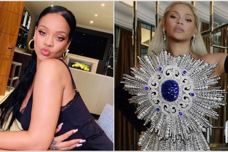 Beyoncé and Rihanna (l) have been recognized for their successful brands and powers moves as two of Forbes' Most Powerful Women of 2023.