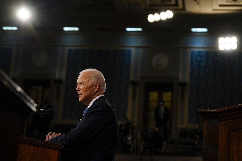 President Biden delivers his first joint address to Congress on April 28, 2021.