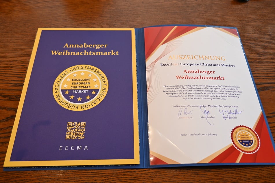 Der Weihnachtsmarkt in Annaberg-Buchholz erhielt die Auszeichnung zum "Excellent European Christmas Market".
