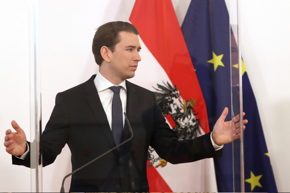 Wien: Sebastian Kurz (ÖVP) spricht im Rahmen des Pressefoyers nach dem Ministerrat zum Thema "Aktuelles zu Corona-Maßnahmen" im Bundeskanzleramt.