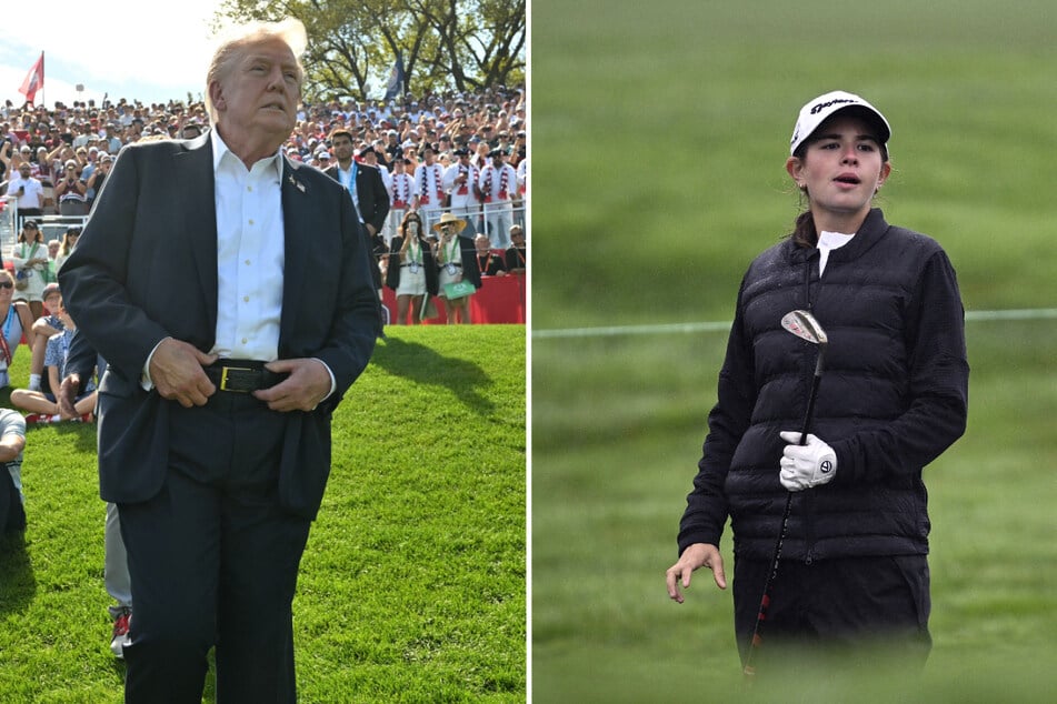 President Donald Trump is too busy "running the world" to attend his granddaughter Kai's pro golf circuit debut.