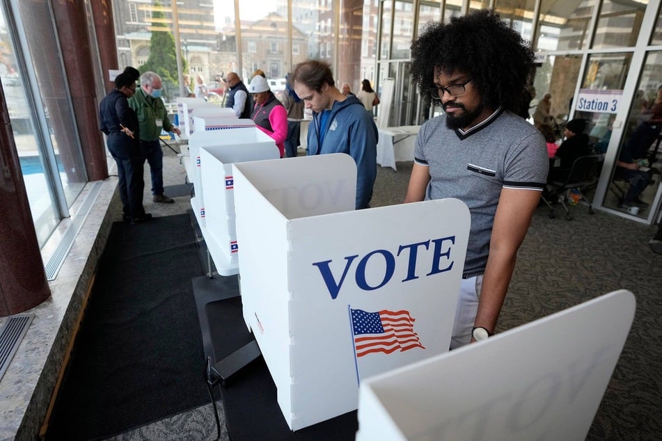 Milwaukee residents participate in early voting at the Zeidler Municipal Building in Wisconsin.