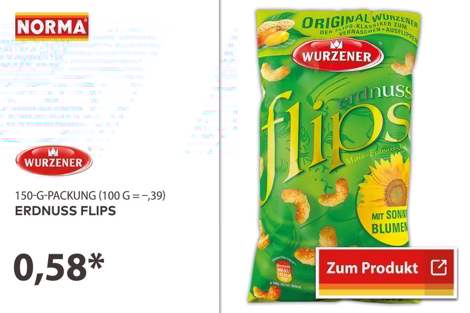 Erdnuss Flips für 0,58 Euro.