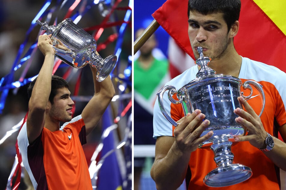 US Open: Carlos Alcaraz wins final to become youngest-ever world number one